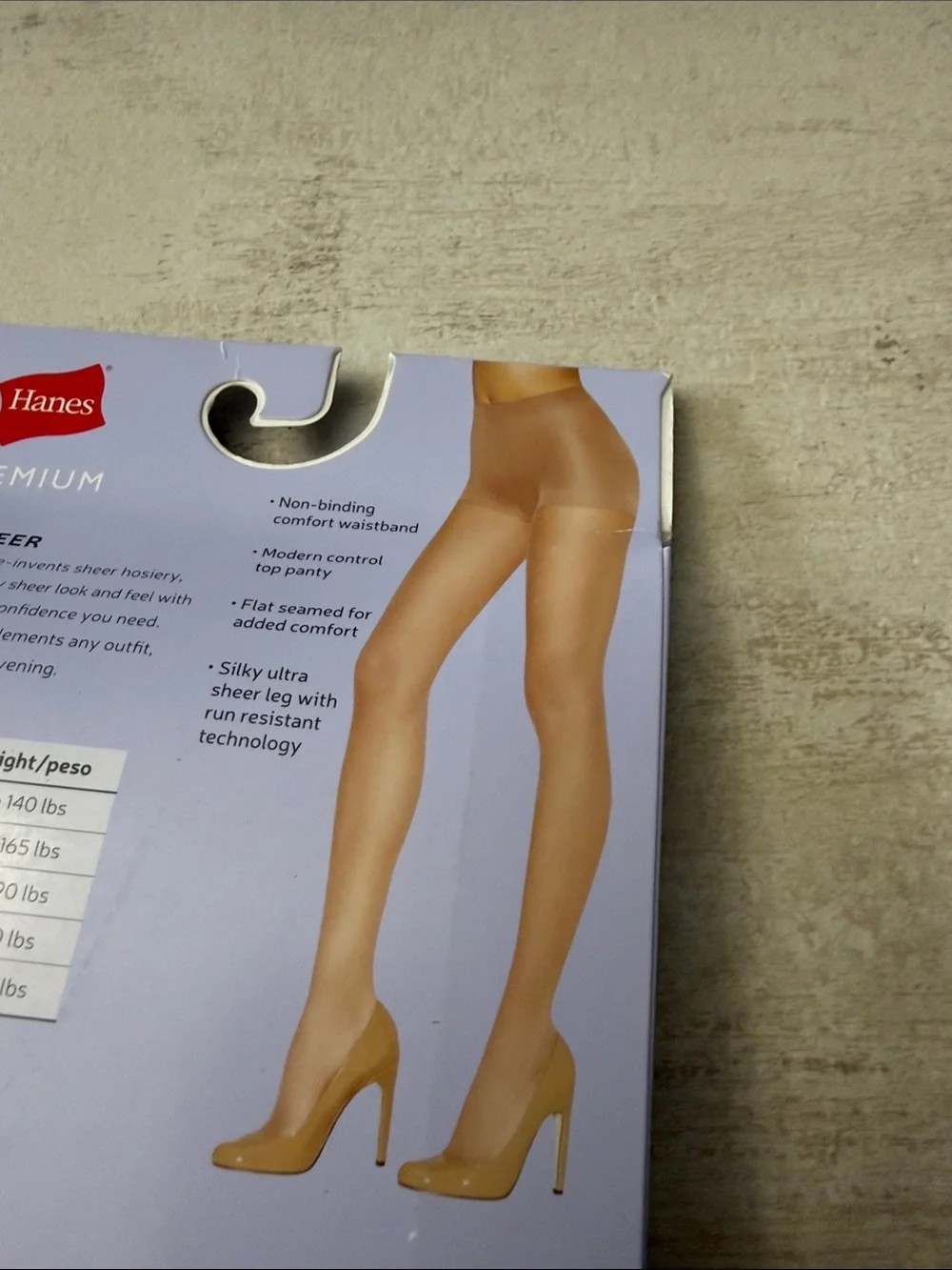 Hanes Premium Ultra Sheer Hosiery in Nude. Two pair.